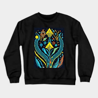 Abstract Colorful Tree Crewneck Sweatshirt